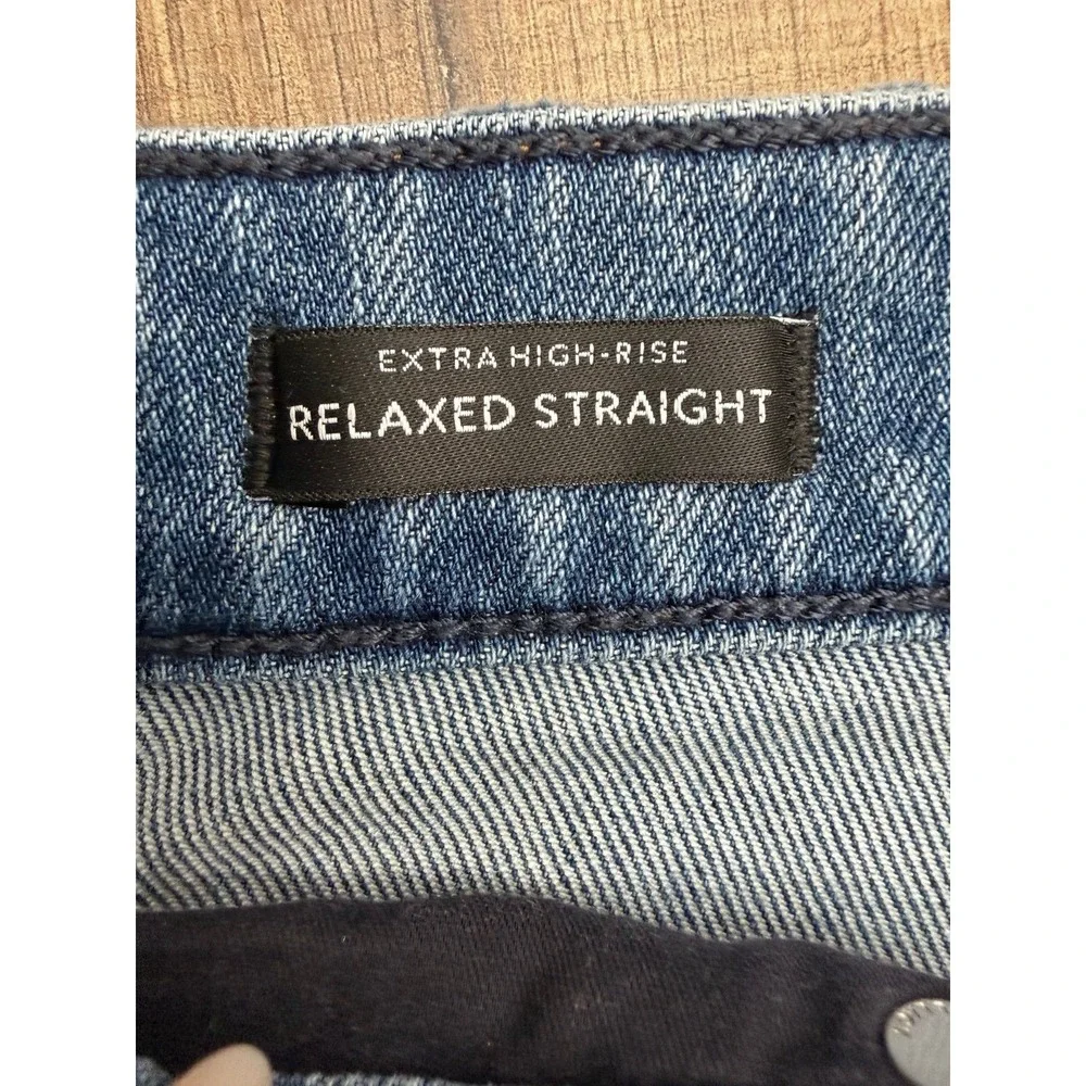 White House Black Market Jeans 6 Extra High Rise‎ Relaxed Straight Blue